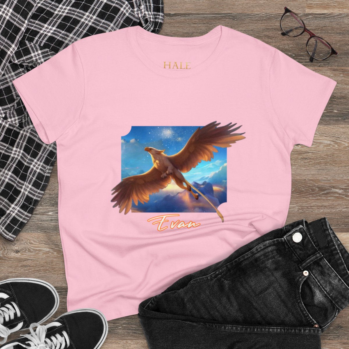Evan - Graphic Cotton Tee-HALE