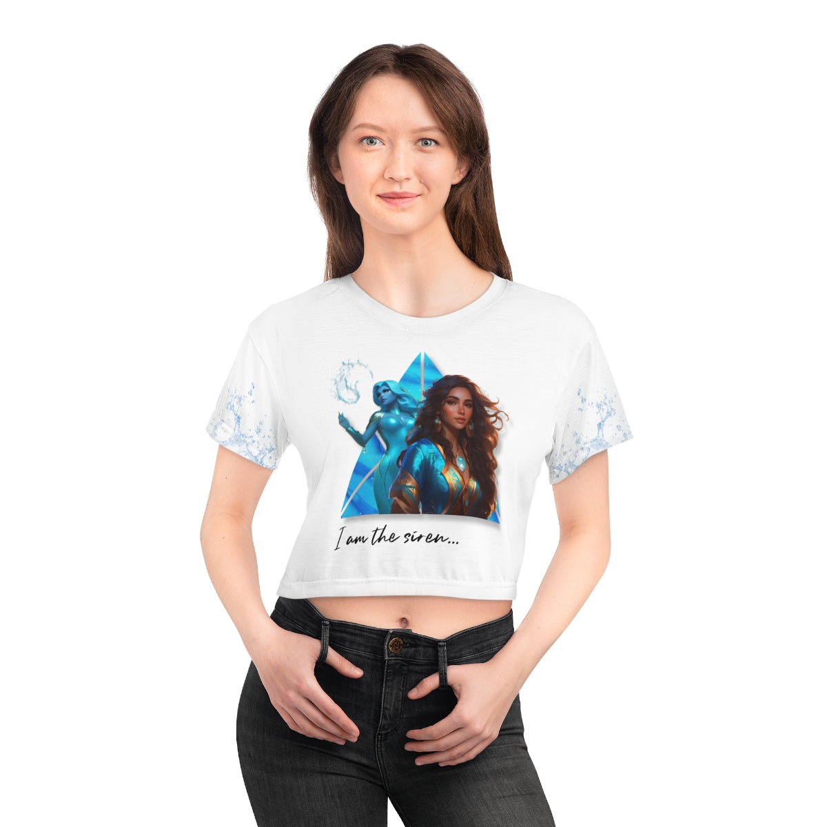 "I am the Siren" - Crop Juniors'  T- Shirt-HALE