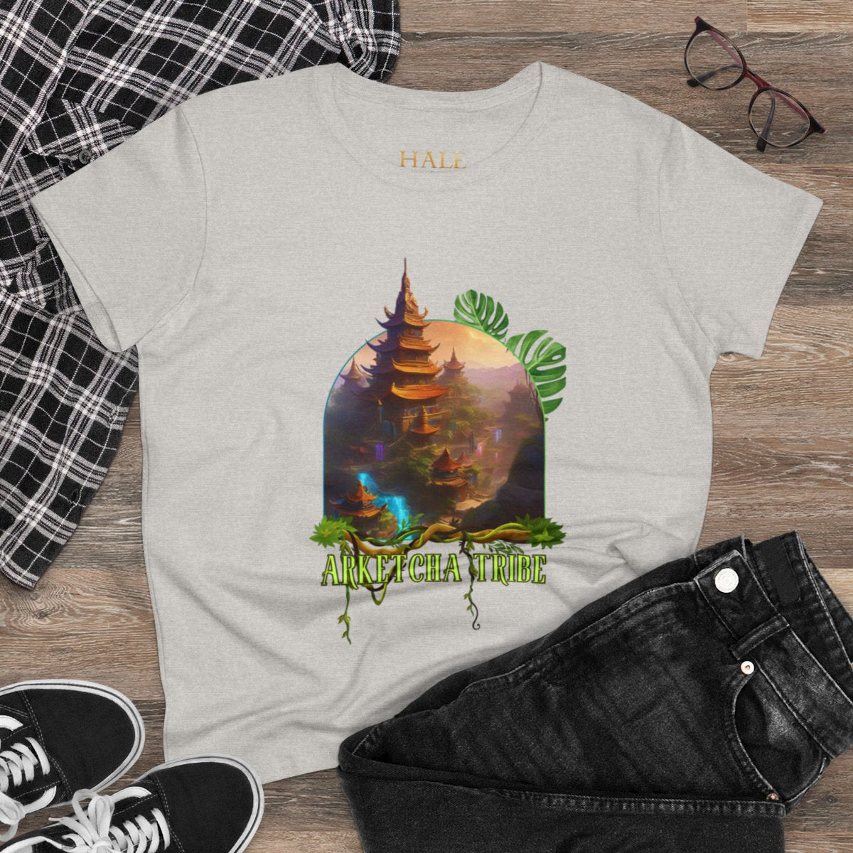 Arketcha Tribe - Graphic Cotton Tee-HALE