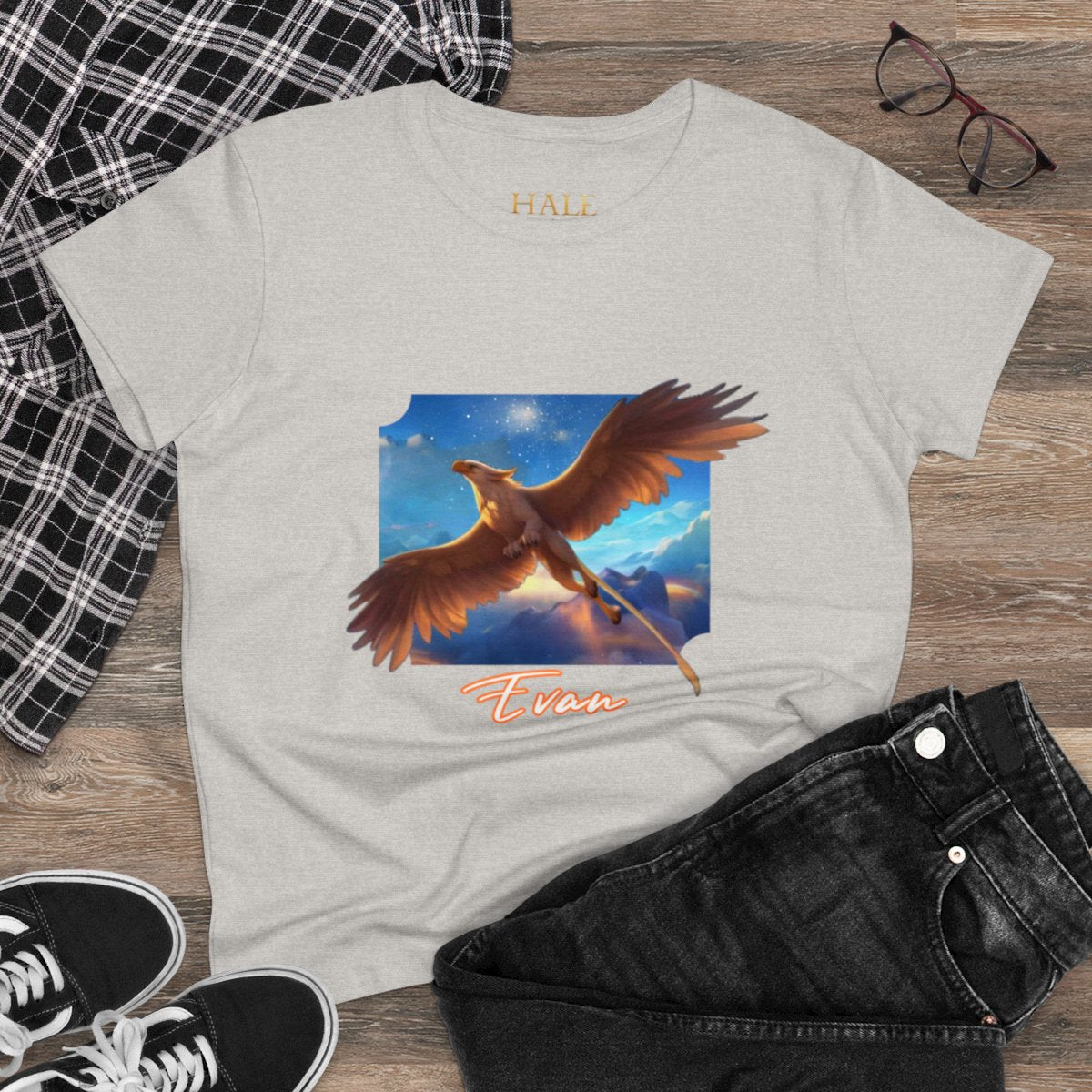 Evan - Graphic Cotton Tee-HALE
