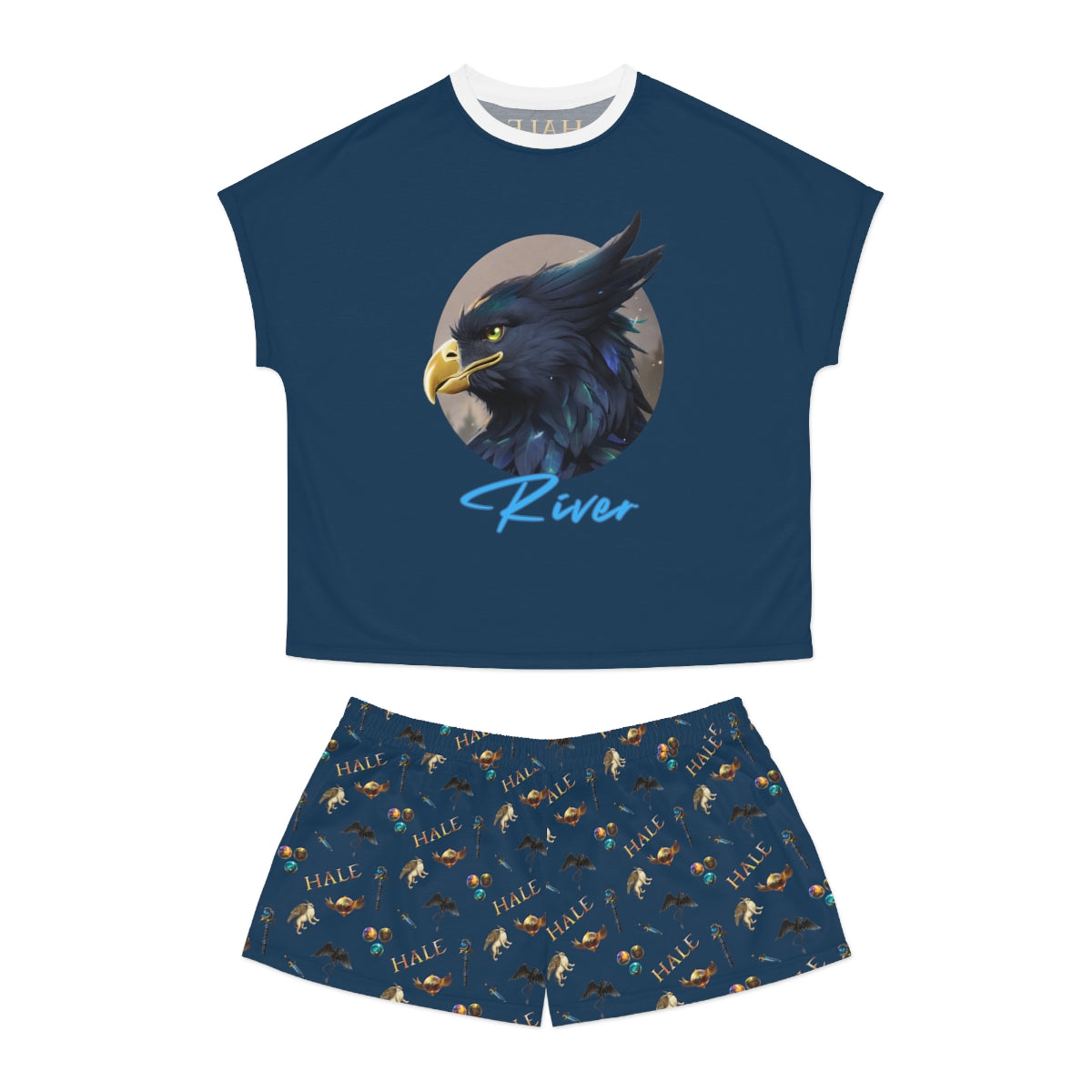 River Juniors' Short Sleeve with Shorts Pajama Set-HALE