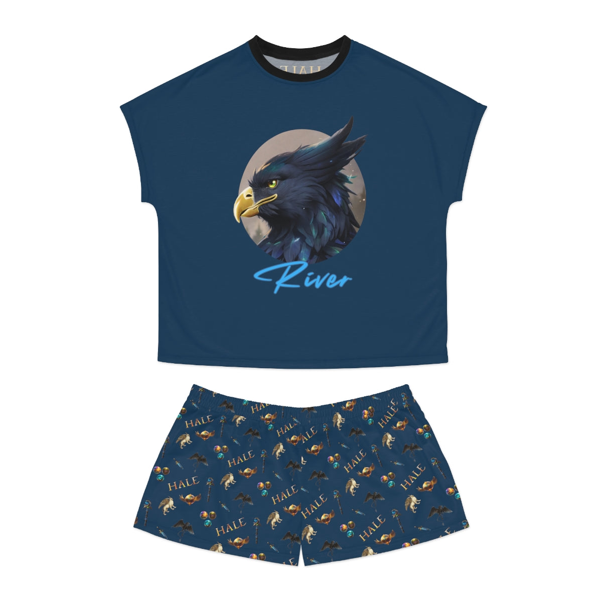 River Juniors' Short Sleeve with Shorts Pajama Set-HALE